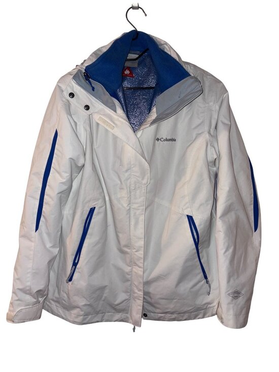 Columbia Jackets & Blazers - Columbia Women's Omni-Heat Waterproof Omni-Tech Interchange Jacket White & Blue